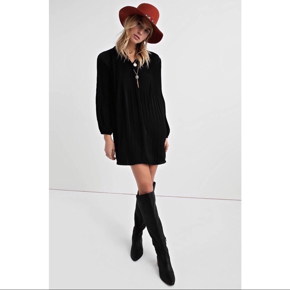 Lucky Brand Pleated Shift Dress